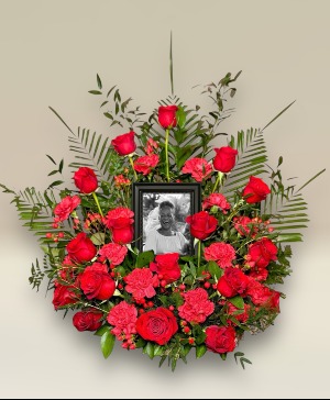 Adoring Heart Cremation Flowers