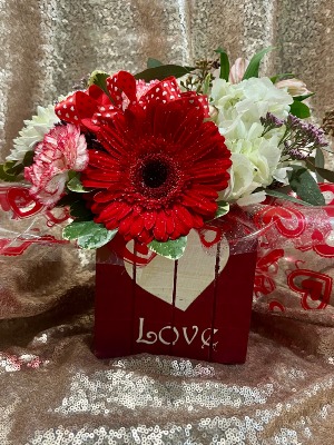 Love in a box Mixed Flower Valentine's Day Arrangement