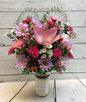 Love Letters Flowers & Candle 