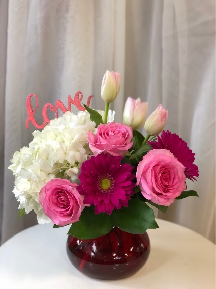 Love Love Love  Vase Arrangement 