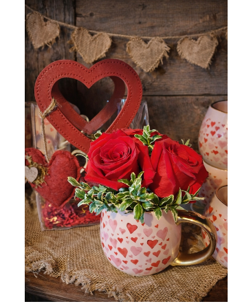 Love Mug with Heart Tote Bag  in Gouverneur, NY | EMILY'S FLOWER SHOP