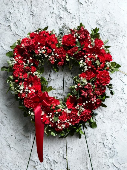 Love Never Fails Open Heart Wreath