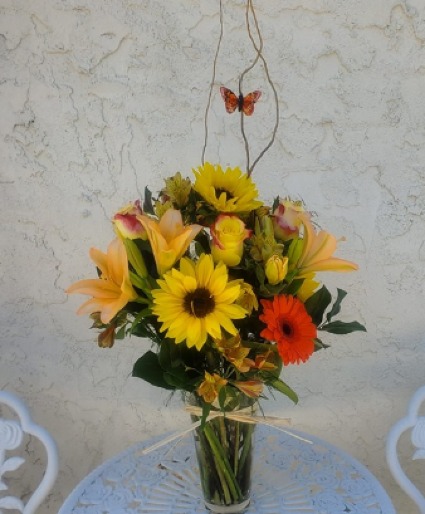 Sunflowers and Butterflies Shades of whites, oranges & yellows in Lacey Township, NJ and Bayville, NJ