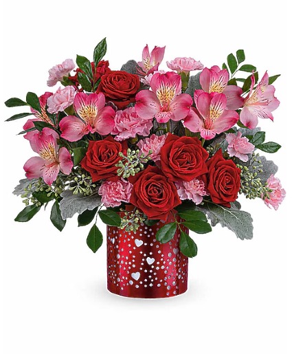Love Pop Bouquet  Vase arrangement
