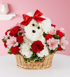 Love Pup assorted flowers