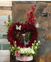 Love romance  Roses and tulips