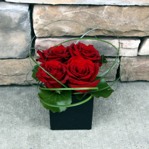 Love Squared Contemporary Rose Arrangement