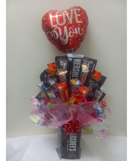 Love you hersheys candy bouquet 