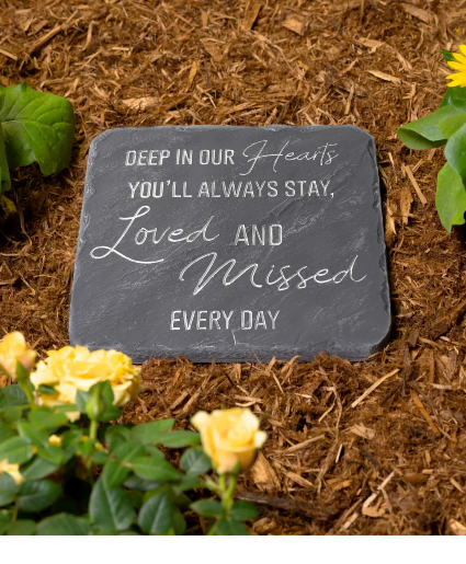 Loved and Missed Sympathy Garden Stone 