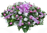 Lovely Lavender and White Casket Spray FS-268 