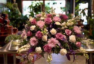 Lovely Lavender  Casket Spray in South Milwaukee, WI | PARKWAY FLORAL INC.