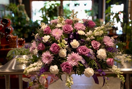 Lovely Lavender  Casket Spray