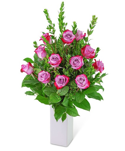 Lovely Lavender Roses (12) Flower Arrangement