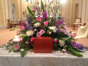 Lovely Lavender  Cremation Arrangement