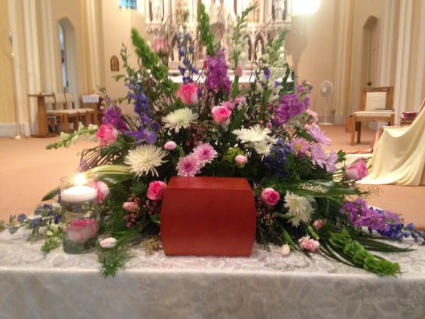 Lovely Lavender  Cremation Arrangement