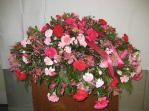 Lovely mix of Pink Casket Spray Casket Spray