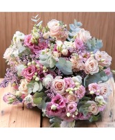 Lovely pinks Garden European floral arrangement 