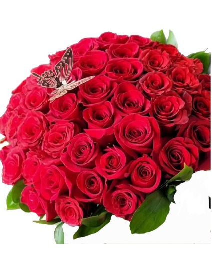 LOVELY RED BOX ROSES