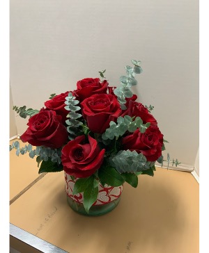 Lovely red roses Valentine’s arrangement