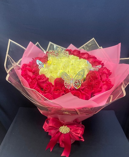 Lovers Rose Bouquet Valentines Day