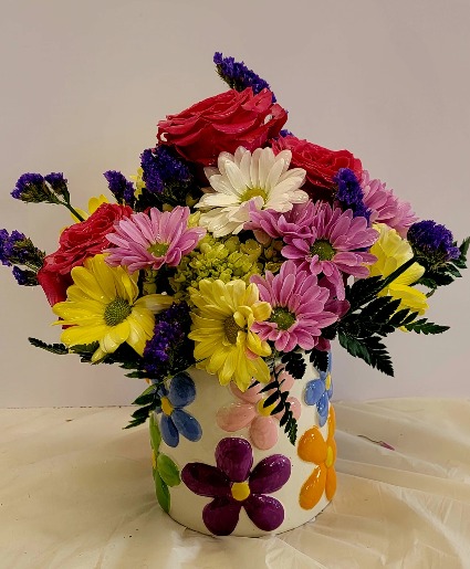 Loves me, Loves me not? bright mixed florals