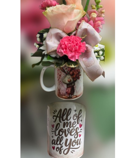 Love you Mug Fresh arrangement 