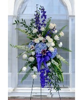 Loving: Blue, Pink and White Standing Spray