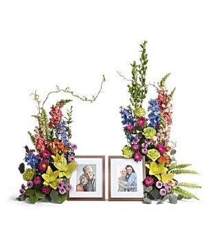 Loving Farewell Photo Tribute Bouquet memorial flowers