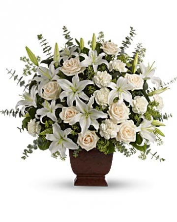 Loving Lilies and Roses Bouquet Sympathy Arrangement
