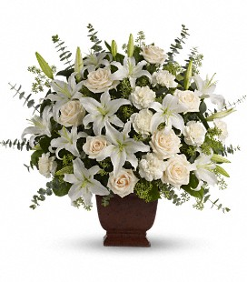 Loving Lilies and Roses Sympathy Arrangement