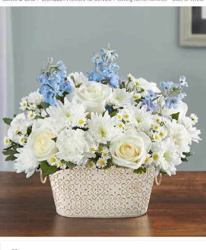 Loving Remembrance Blue & White 