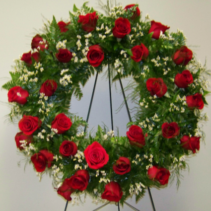 Loving Rose Memories Sympathy Wreath