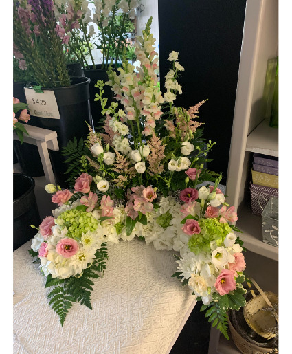 Lovlier in Pink Crescent Wreath for Cremation
