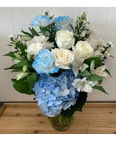 Lullaby Blues!  Fresh Vased Arrangement 