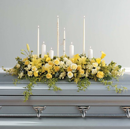 Luminous Life  Casket Flowers