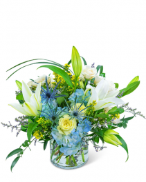 Luna Blue Flower Arrangement