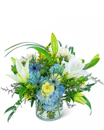 Luna Blue Flower Arrangement