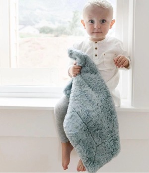 Lush  Mini Blanket-Heather Blue Baby Gifts