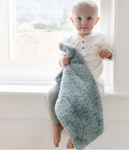 Lush  Mini Blanket-Heather Blue Baby Gifts