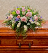 Lush Summer  Garden Style Casket Flowers