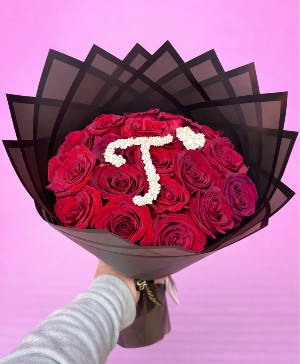 Luxe Bouquet with 3D Letter  Bouquet