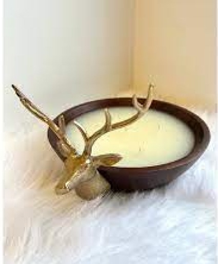 LUXE NOBLE FIR  STAG BOWL CANDLE