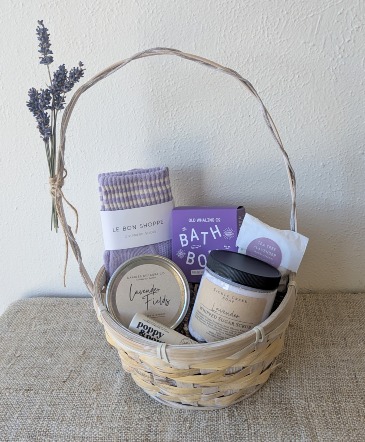 Lavender Fields Spa Basket  in La Grande, OR | FITZGERALD FLOWERS