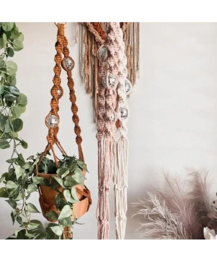 Macramé Disco Ball Hanger  