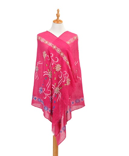 Magenta Daisy Scarf 