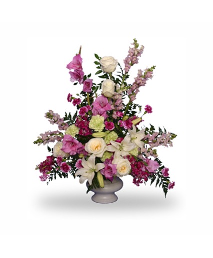 Magenta Sunset  Funeral  Arragement Substitutions Maybe Necessary