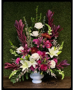 Magenta Sunset Urn 