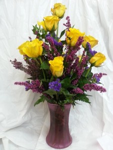 Magenta Sunshine Yellow Roses
