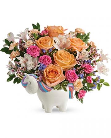 Magical Garden Unicorn Bouquet assorted flowers