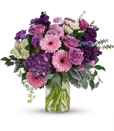 Magnificent Mauves Vase Arrangement
